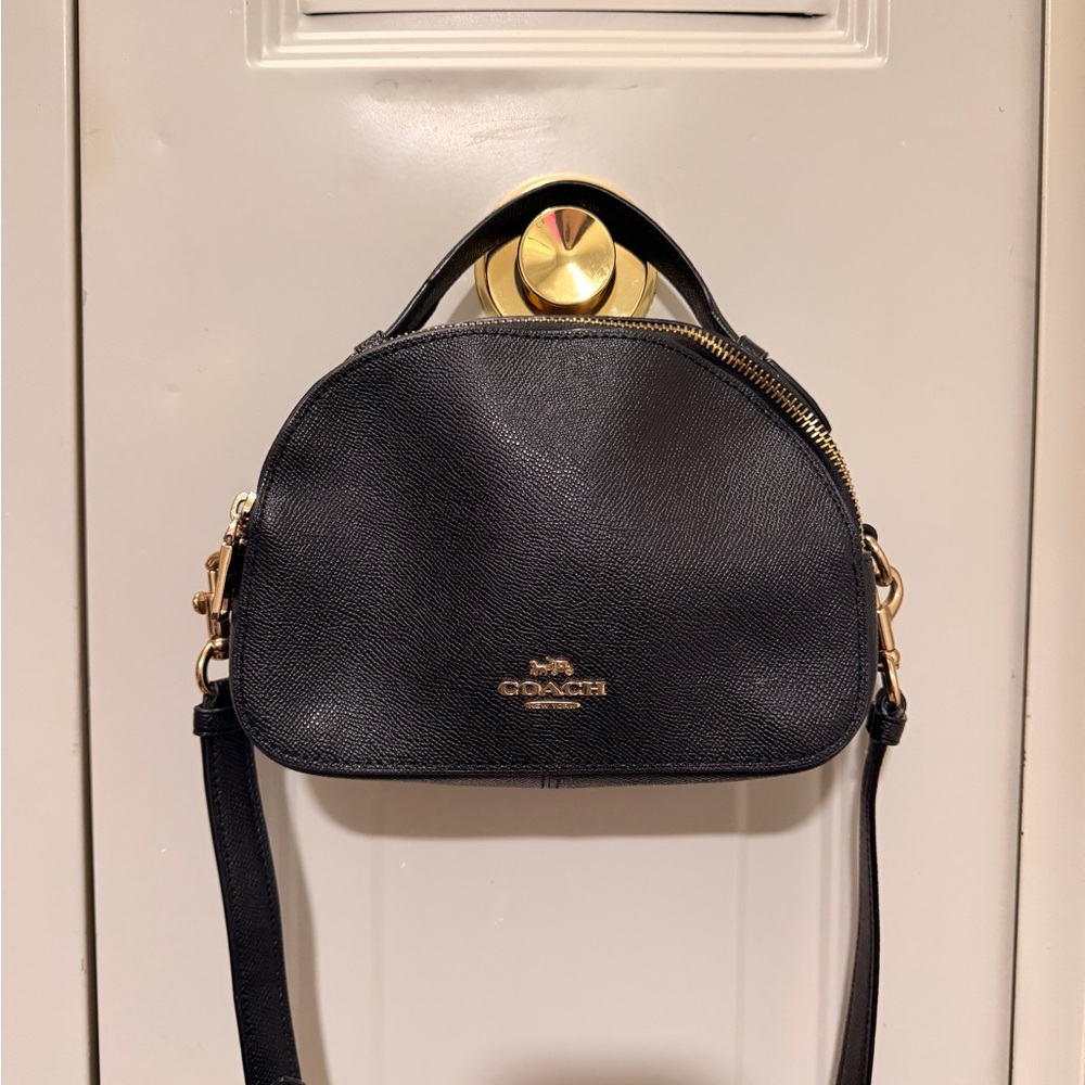 Black Coach Serena Satchel crossbody bag